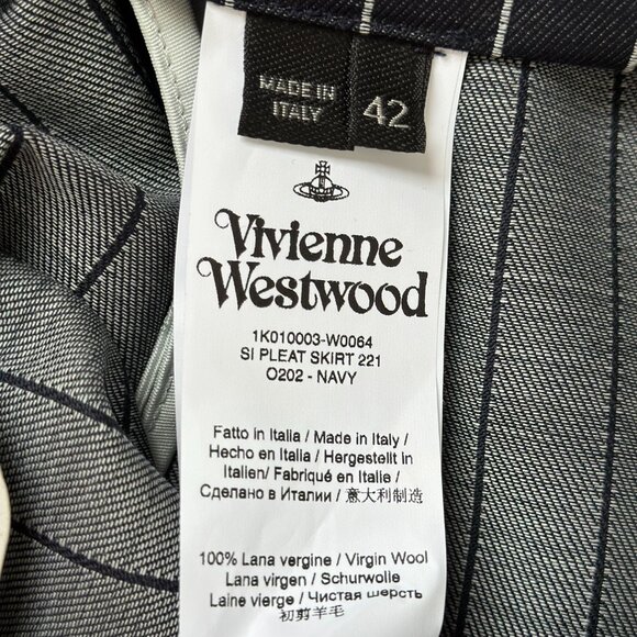 Vivienne Westwood Broken  Pinstripe Skirt NWT - Picture 10 of 12